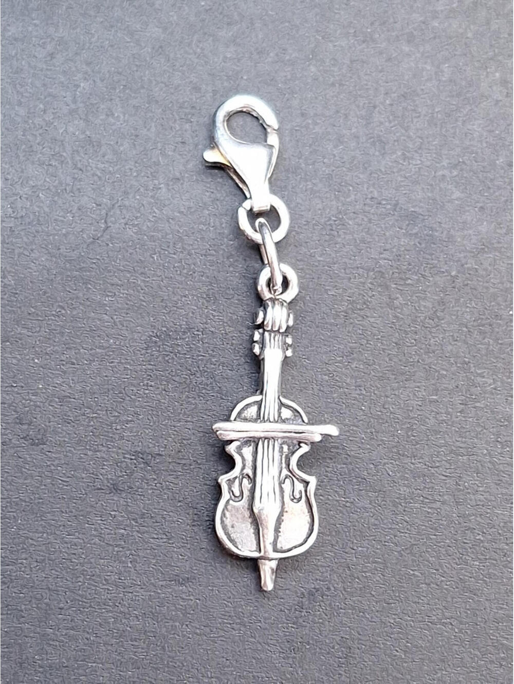 Cello Charm 925 Sterling Silver 1 1/2" Total Length